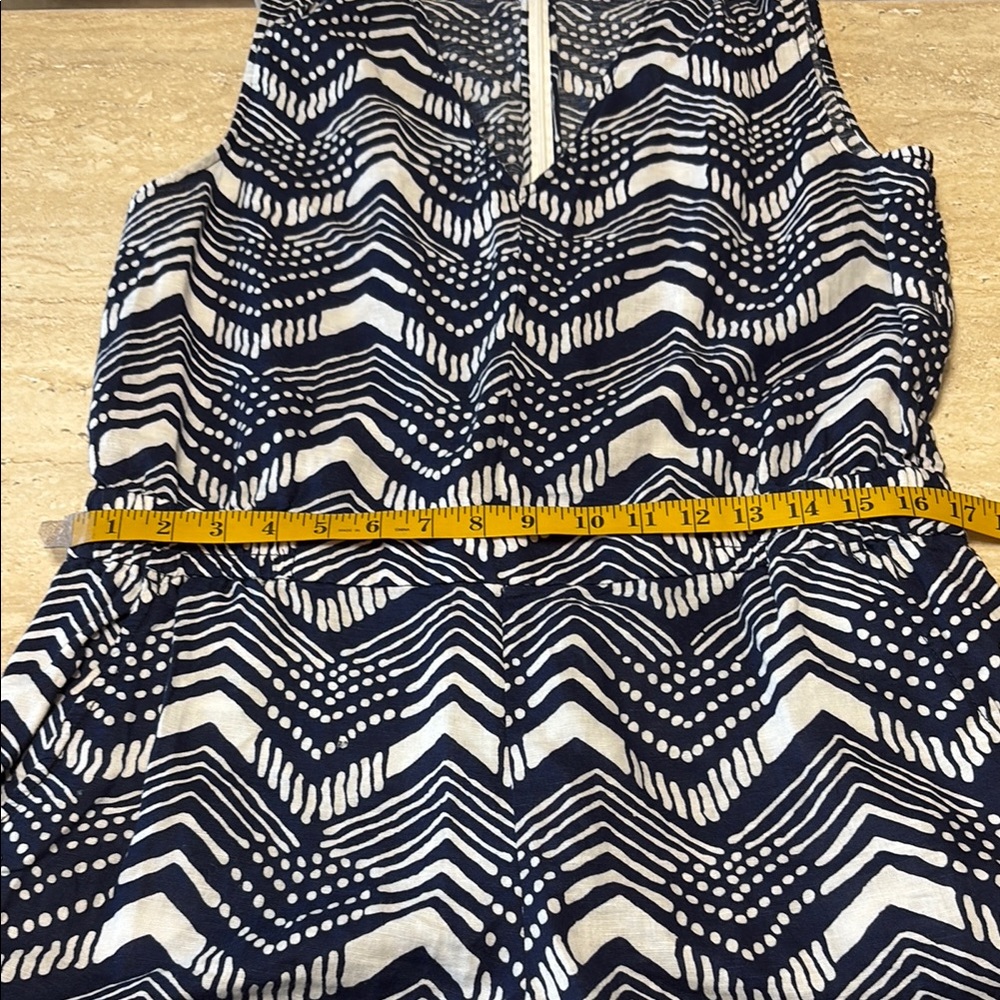 J. Crew Navy and White Patterned Dress-NWOT-No Flaws - Picture 5 of 12